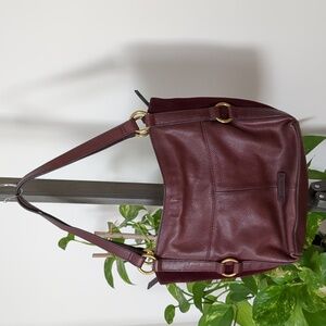 Leather/Suede burgundy Fossil Bag
